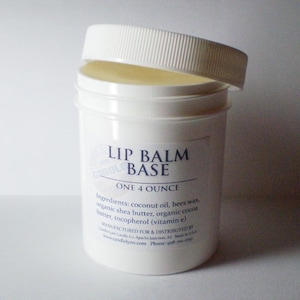 Natural Lip Balm or Lotion Bar Base -  4 oz Jar - Made with Organic Shea and Cocoa Butters