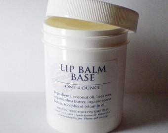 Natural Lip Balm or Lotion Bar Base - 8 oz Jar - Made with Organic Shea and Cocoa Butters