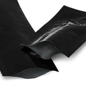 Black 2x5 Heat Seal Pouches for Creams, Lotion, Shampoo, Masks or other Samples - with option to add filling syringe