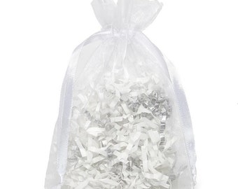 20 x 21 Large White Flat Organza Bag