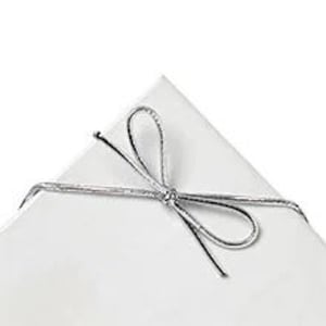 25 - 6&quot; Silver Stretch Loops - Packaging - Gifts - Bow