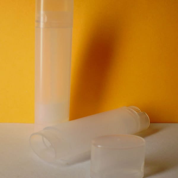 25 - .15 oz Natural Clear Oval Lip Balm Tubes w/Caps