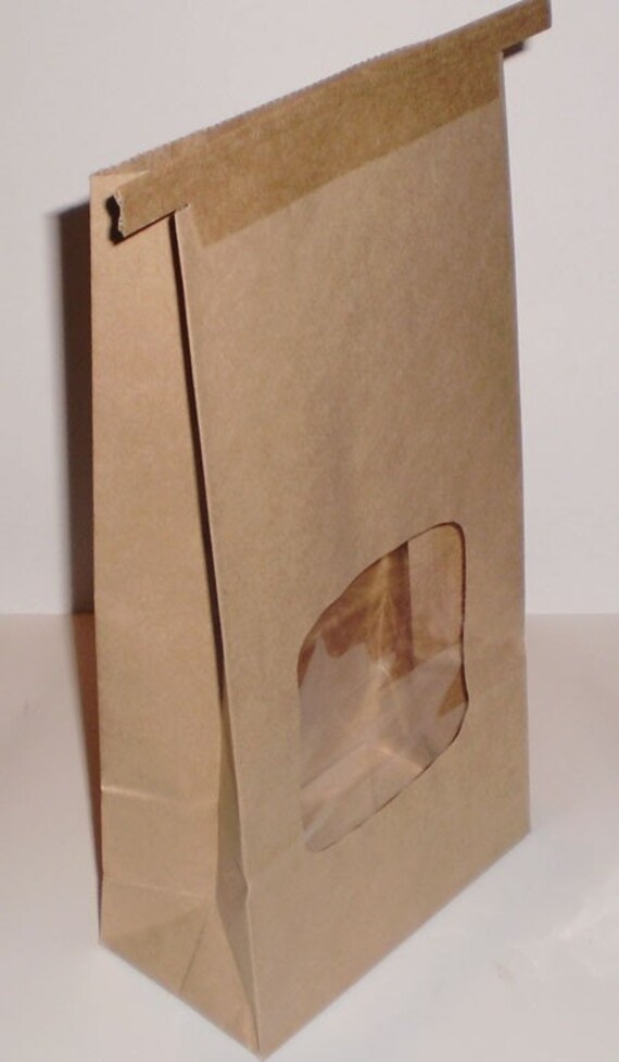 20 1 lb Kraft Window Bags for Coffee Baked Goods Tarts Etsy