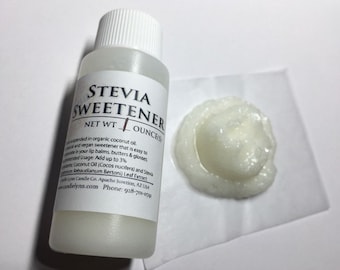 Lip Balm Sweetener - Stevia Sweetener - 2 oz - Stevia suspended in coconut oil
