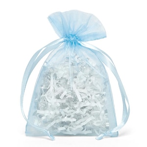 Clearance - 20 x 21  Light Blue Flat Organza Bag - see listing