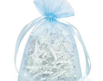 Clearance - 20 x 21  Light Blue Flat Organza Bag - see listing