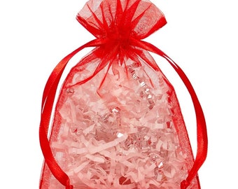 ZUUC Colorful Organza Drawstring Pouch Bag Red Pack of 100 4W x6 L ZUUC Colorful Organza Drawstring Pouch Bag Red Pack of 100 4W x6 L