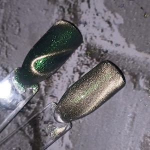 All that glitters is Green magnetic polish