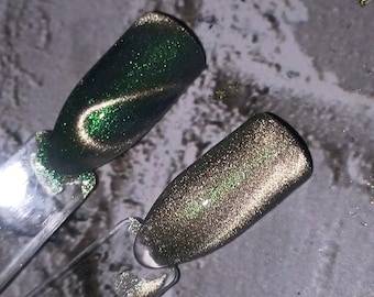 All that glitters is Green magnetic polish