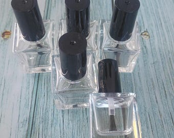 Flacons de vernis à ongles carrés de 10 ml (lot de 5)