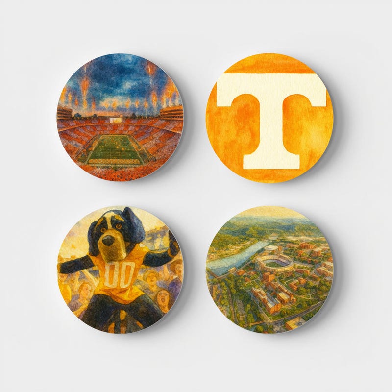 Knoxville Set of 4 Ceramic Coasters - Pink
