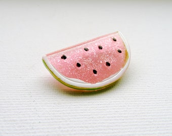 Glitter watermelon pin brooch - Watermelon Crush