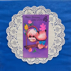 Vintage Birthday Card – Retro Greeting Card from the 1950s–1970s | Mid-Century Paper Ephemera | Collectible Stationery