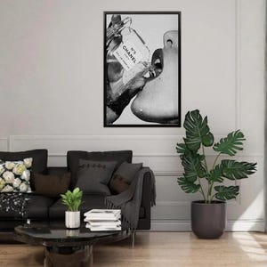 Lámina de pared CHANEL n.° 5 / Póster de moda en blanco y negro / Decoración de lujo para baño y dormitorio imagen 5
