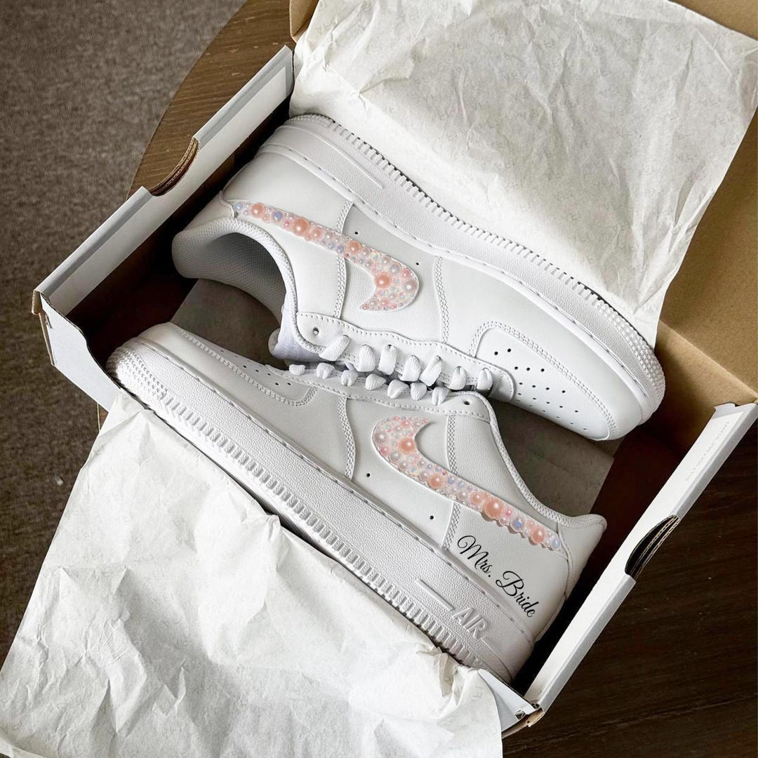 AF1 Wedding Personalized Sneakers for the Bride - Air Force 1 Unique ...