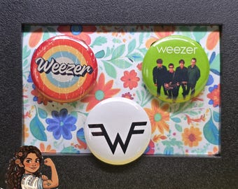 Weezer 3pc 1” (25mm) Pin Button set