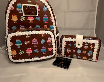 Ensemble mini sac à dos et portefeuille Disney Princess Cakes, Loungefly