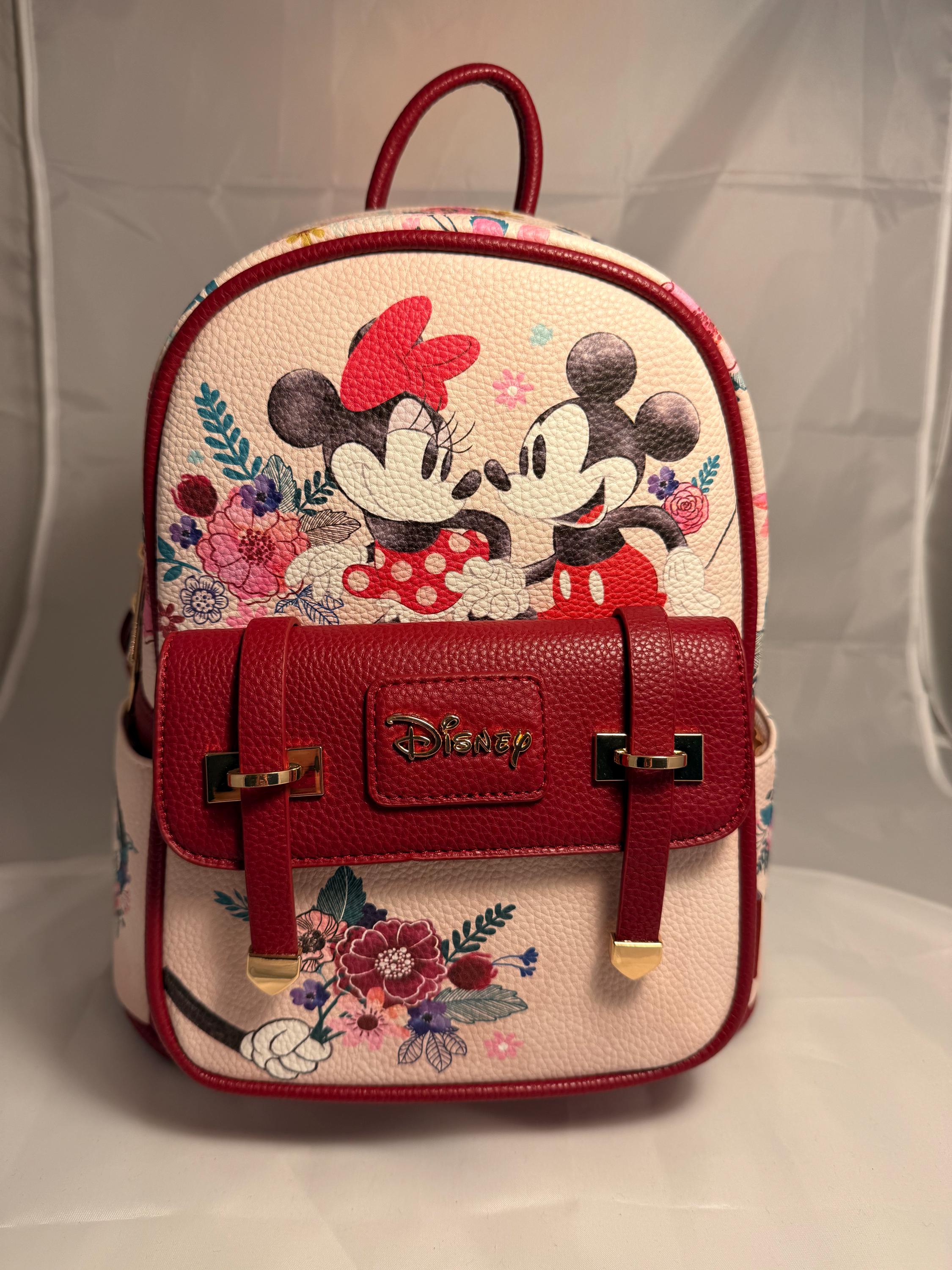 Wondapop Disney Minnie and Mickey Mouse Floral Mini Backpack Minnie Mouse Floral All-Over Print Mini Backpack | TikTok main image 4