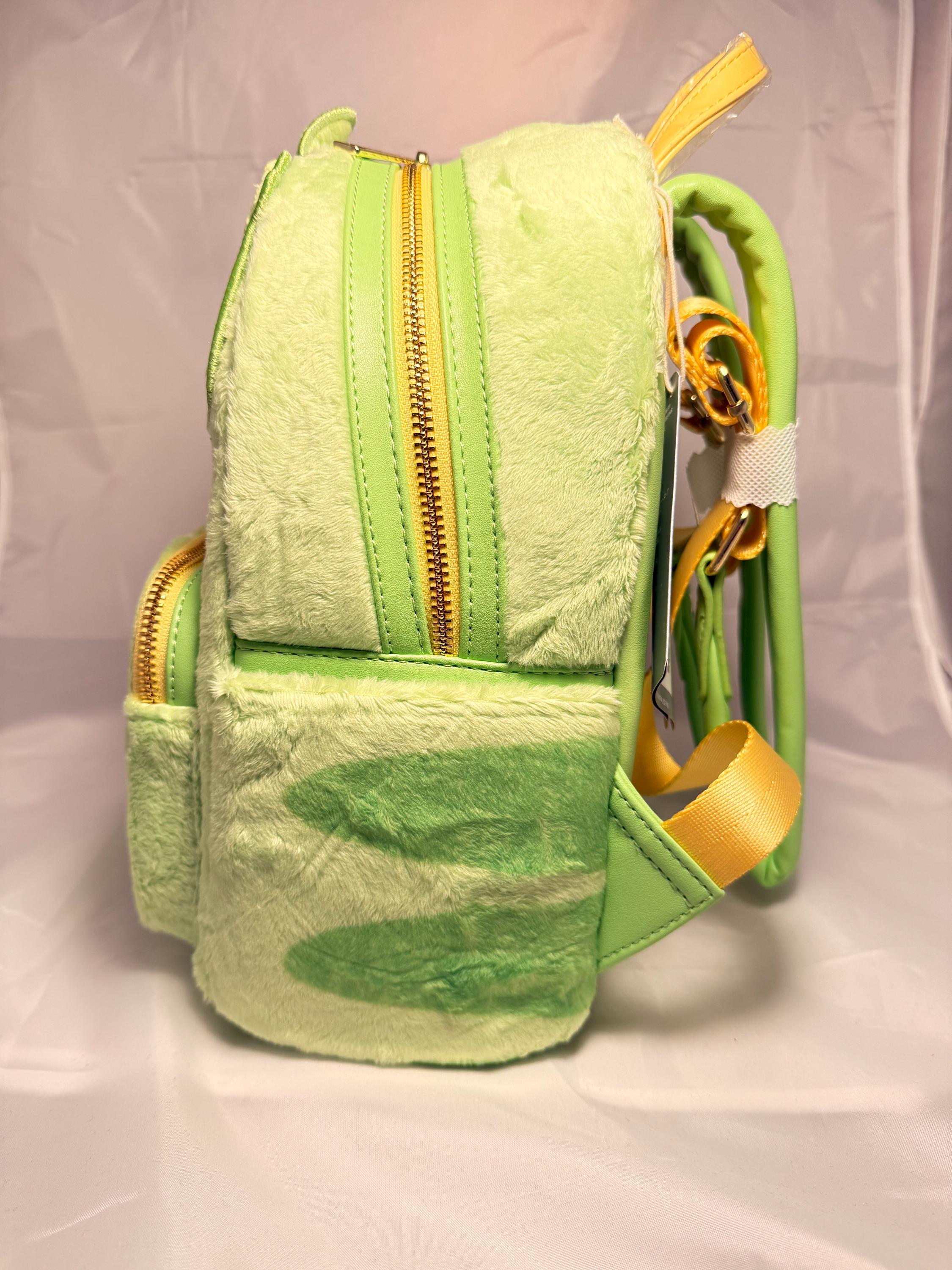 Loungefly Disney Parks Tangled Pascal Pastel Fuzzy Plush Cosplay Mini Backpack Pastel Pascal Loungefly Ear Headband and Mini Backpack  main image 3
