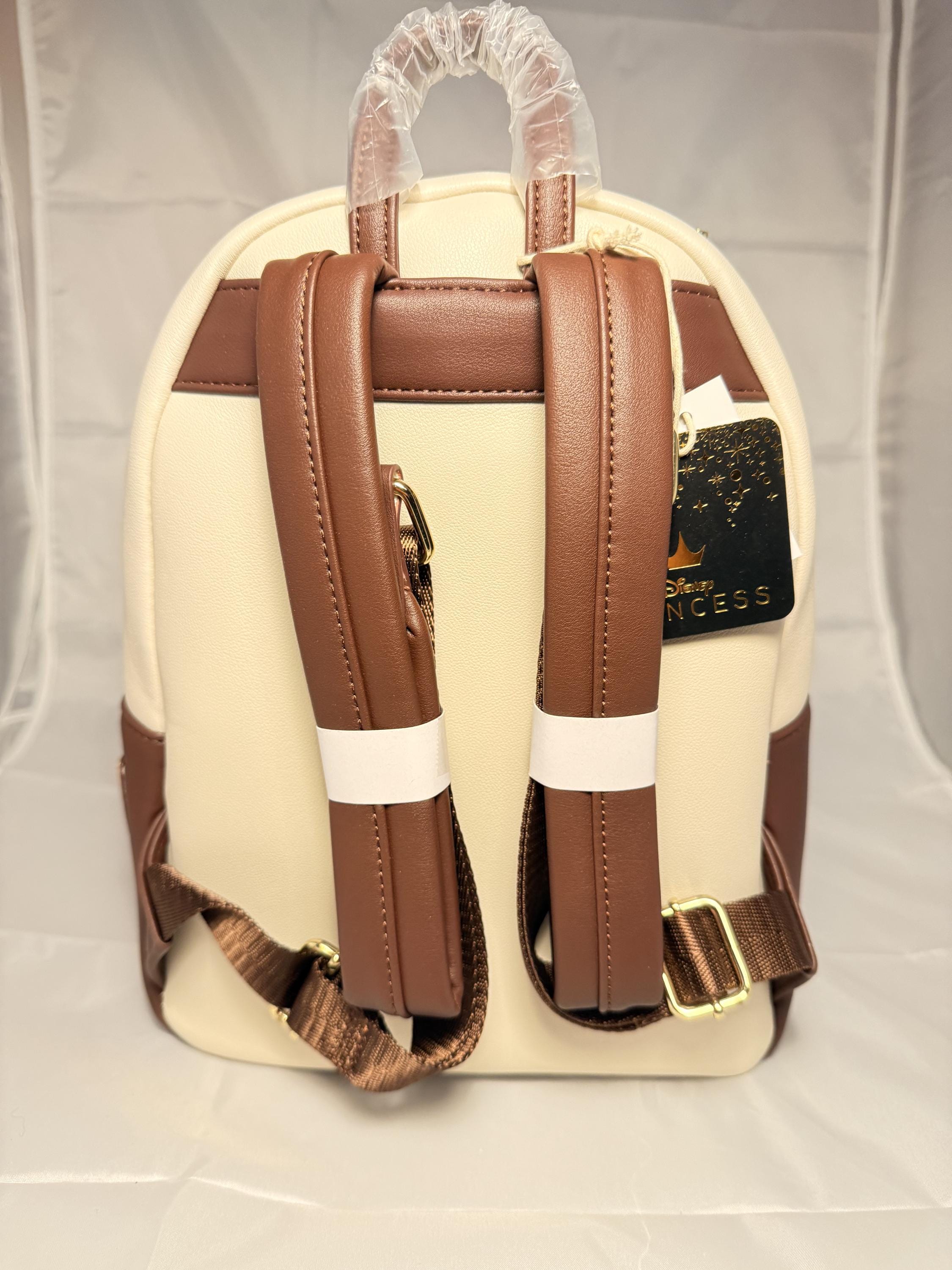 Disney Snow White Brown and Yellow Backpack Snow White Gown Cosplay Mini Backpack | Loungefly main image 3
