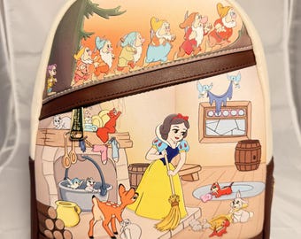 Loungefly Disney Snow White and the Seven Dwarfs Multi Scene Mini Backpack – Collectible, Rare, NWT