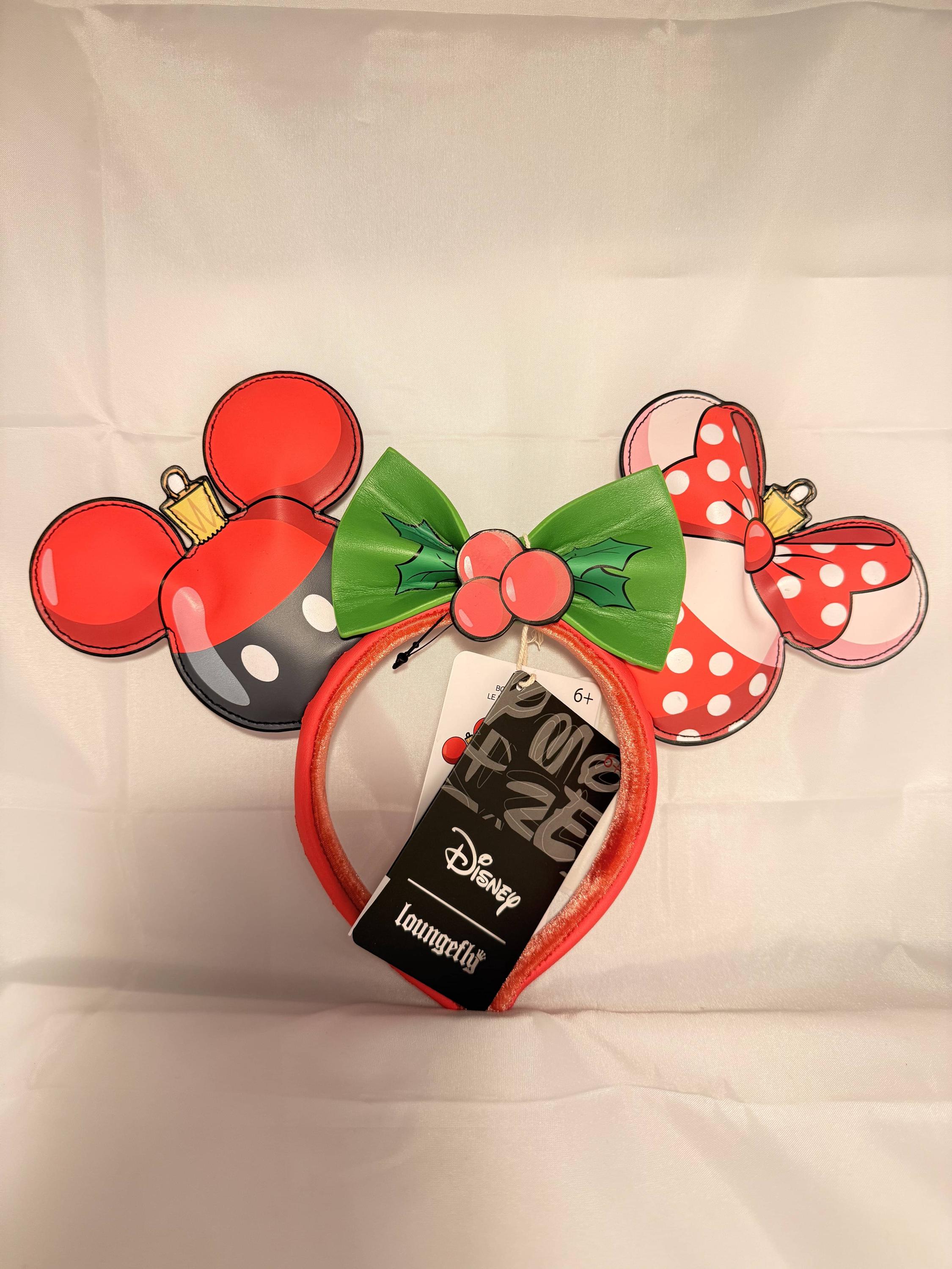 Loungefly Mickey & Minnie Holiday Ears Headband NWT 106901aml1.jpg main image 2
