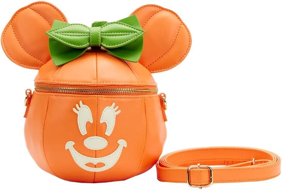 NWT - Loungefly Disney Glow-in-the-Dark Minnie Mouse Pumpkin Crossbody Bag