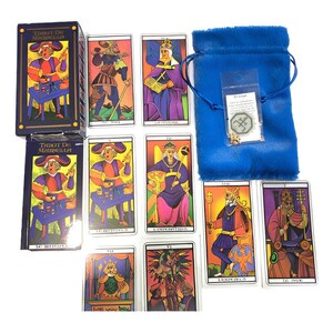 Marseille Tarot + Amulet + Tarot Bag + Book 13.4 cm