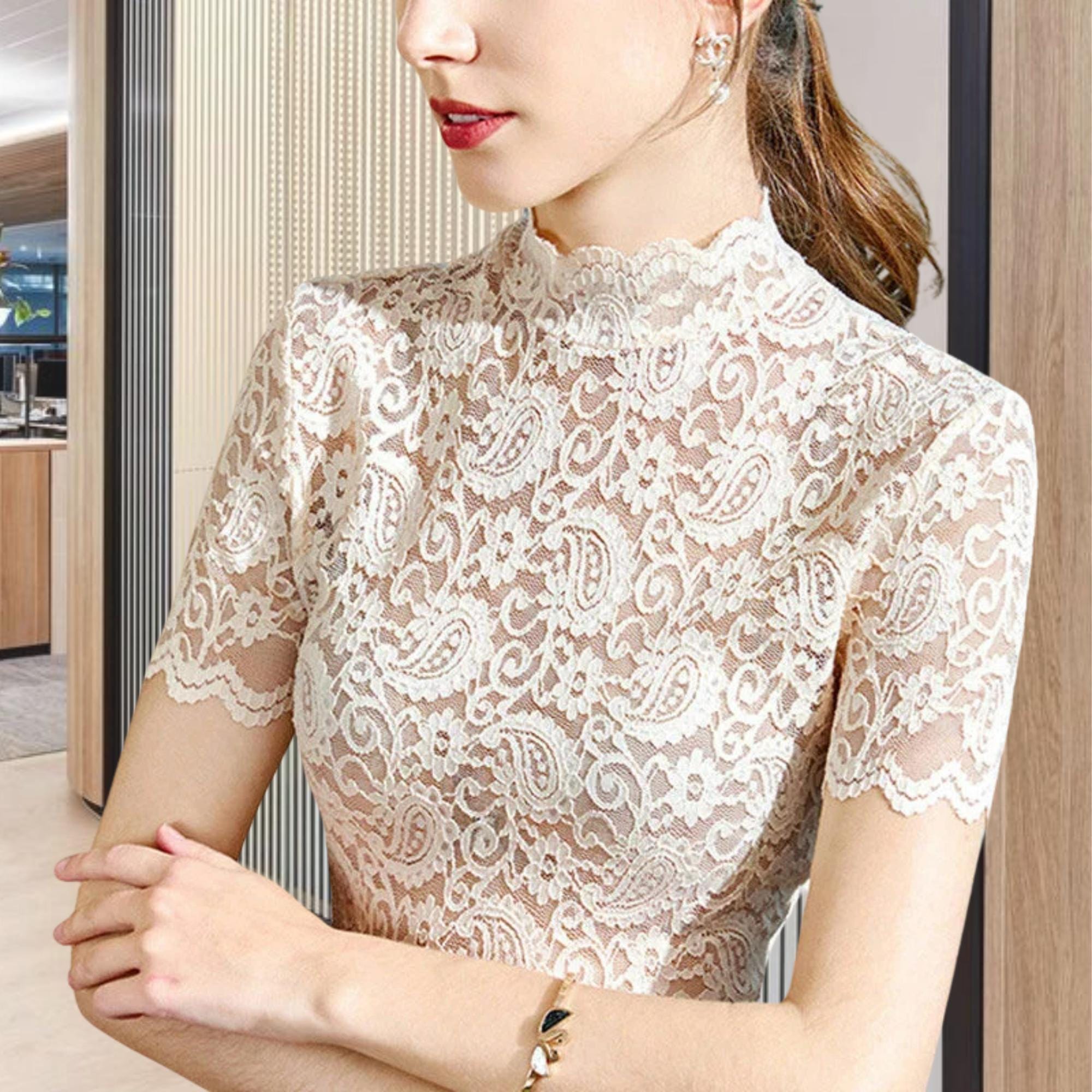 Sheer High Neck Top - Etsy