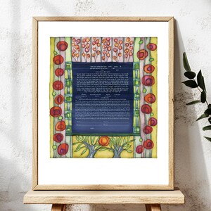 Jewels Ketubah- Interfaith, Traditional, Jewish Wedding Custom and Personalized Modern Ketubah