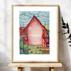 Cottage Ketubah- Interfaith, Traditional, Jewish Wedding Custom and Personalized Modern Ketubah