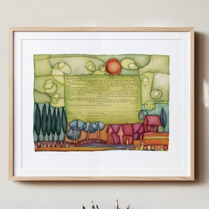 Idyll Ketubah- Interfaith, Traditional, Jewish Wedding Custom and Personalized Modern Ketubah