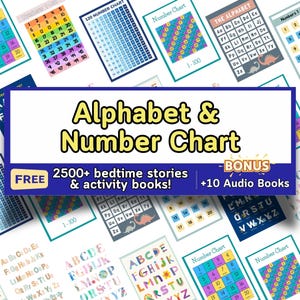 数字表、アルファベット表、幼児向け学習、子供向けの楽しい学習