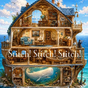 Patrón de punto de cruz PDF&DIZE [Whalehaven] | 25 ct | 159 colores | 450 × 490 cm