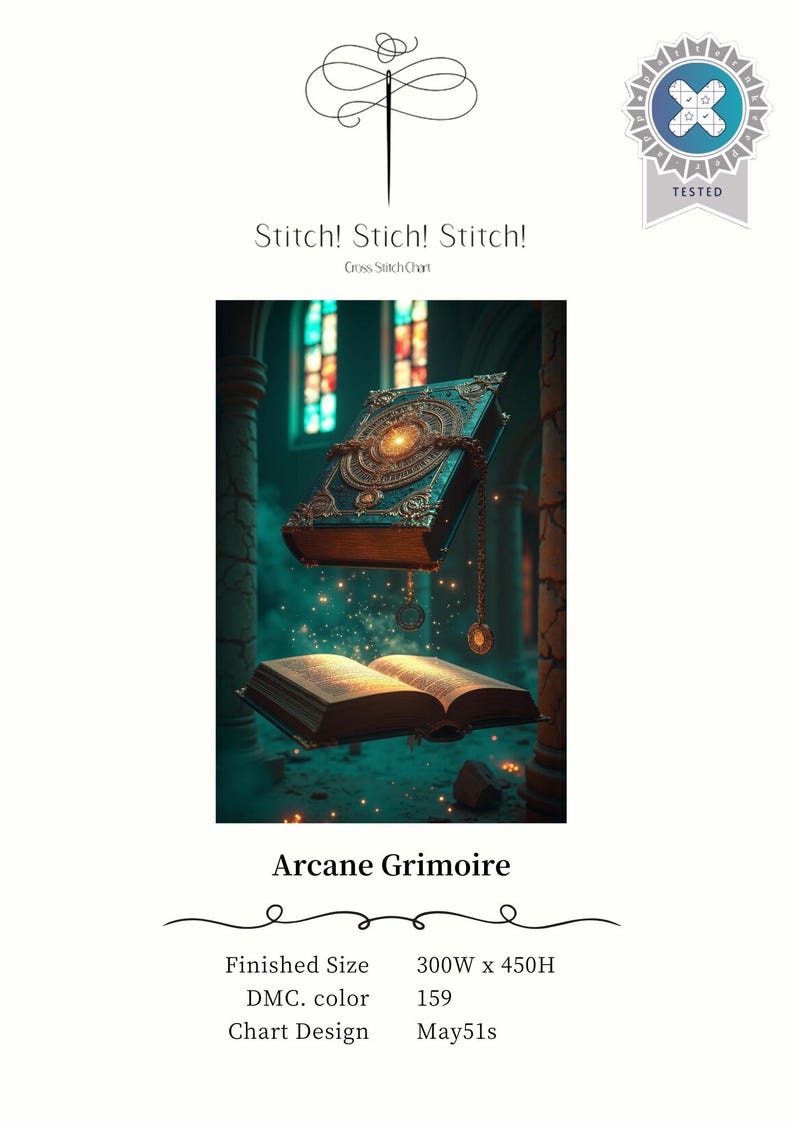 PDF [arcane Grimoire] Cross Stitch Pattern| Pattern Keeper | 25ct ...