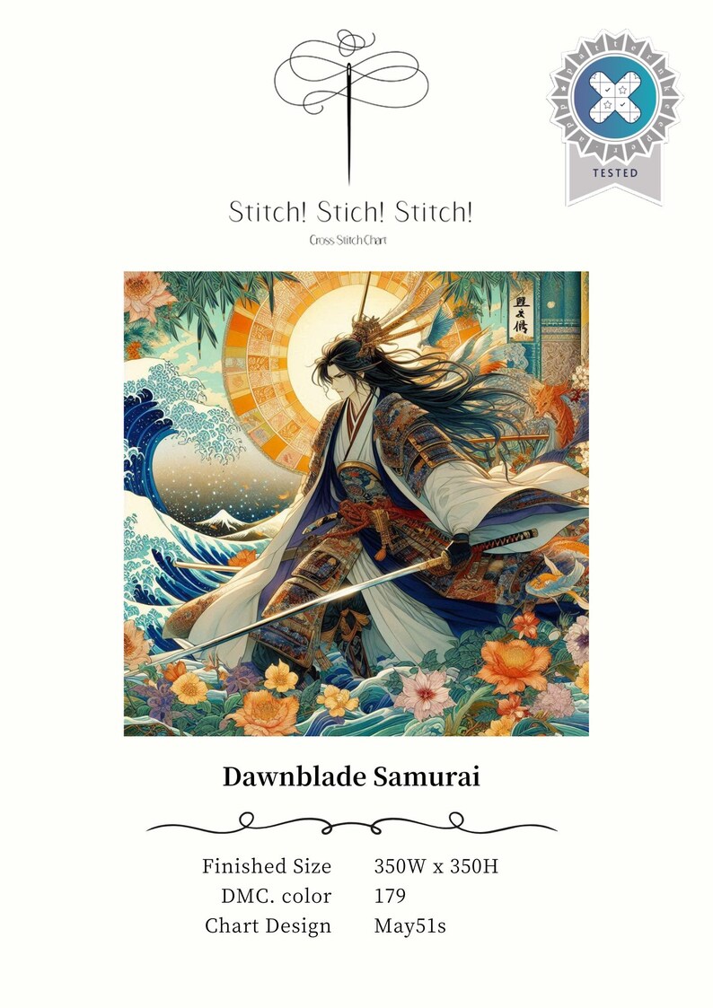 PDF [dawnblade Samurai] Cross Stitch Pattern | Pattern Keeper | 25ct ...