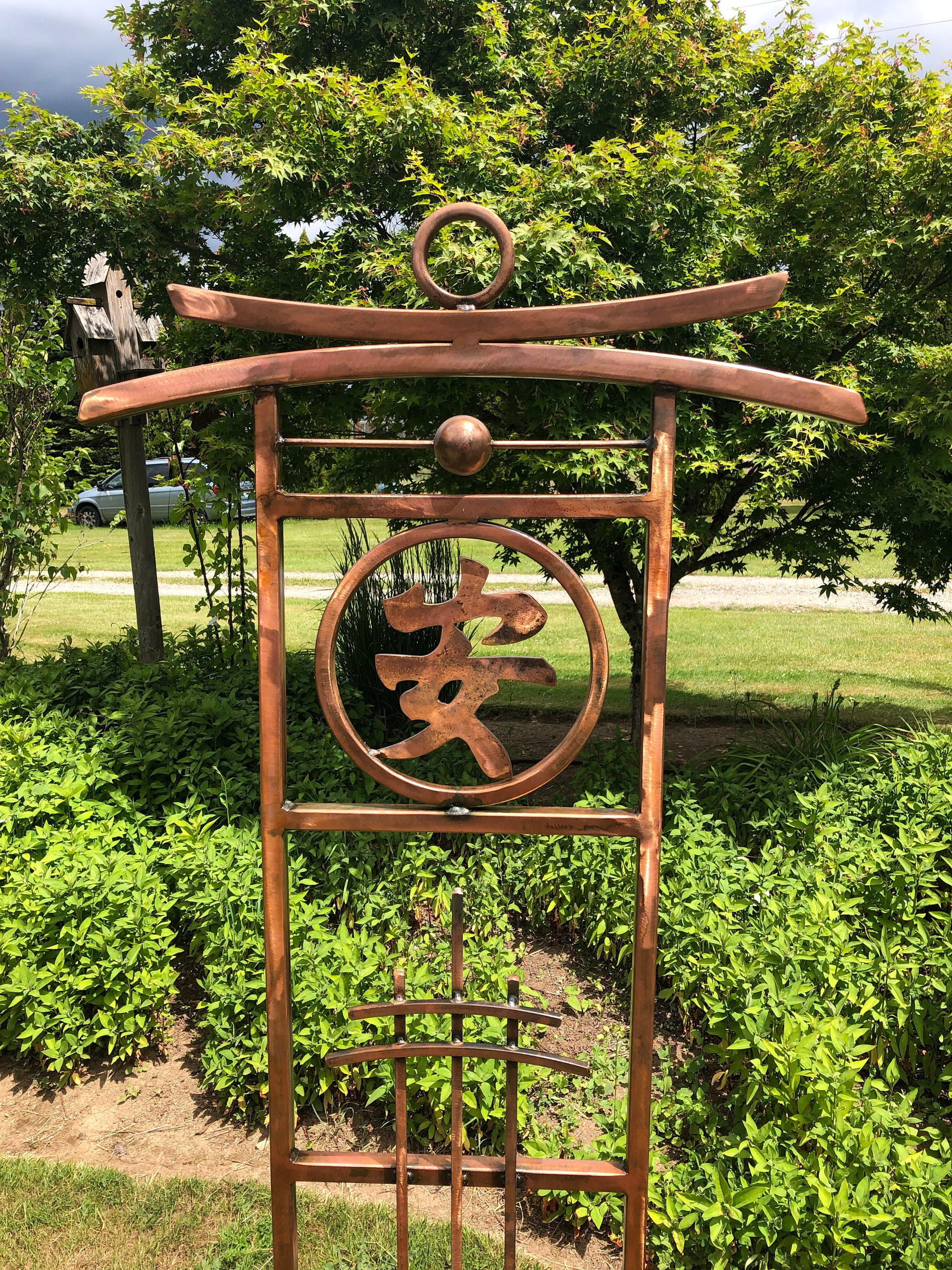 Metal Garden Trellis With Double Torii Gate Arches and the - Etsy Finland