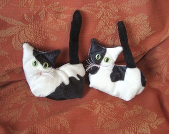 Black and White Kitten, Lavender Sachet  Stuffed cat, gift for cat lovers,