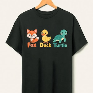 Funny Fox Duck Turtle Shirt Meme Animal Humor Political Joke, FDT shirt Subtle Trump Parody, animal lover political humor clever animal trio