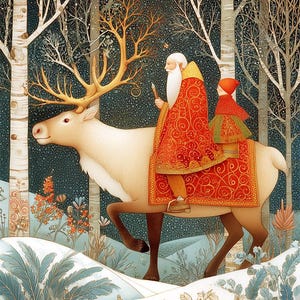 No.0100 reindeer PDFpattern full coverage cross stitch Hand embroidery pattern Counted Cross Stitch PDF Download