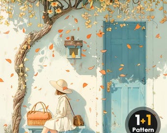 Ivy Petals PDF kruissteekpatroon volledige dekking (directe download)