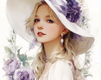 DAL0265 beautiful girl PDF cross stitch pattern full coverage Instant Download