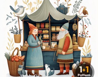 Scandinavian Market PDF kruissteekpatroon volledige dekking (directe download)