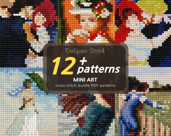 BUN001 MINI ART PDF kruissteekbundel 12 patronen Direct downloaden