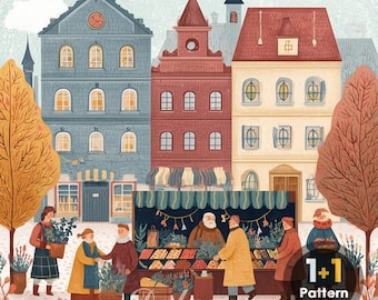 Scandinavian Market PDF kruissteekpatroon volledige dekking (directe download)
