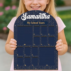 Personalized Pre K to Graduation School Picture Frame, Custom School Years Photo Frame, Grade School Photo Frame, Senior Graduation Gift