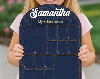 Personalized Pre K to Graduation School Picture Frame, Custom School Years Photo Frame, Grade School Photo Frame, Senior Graduation Gift