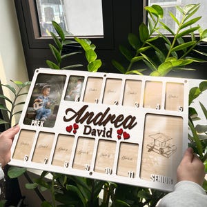 Pre K to Graduation School Picture Frame, School Years Photo Frame, Personalized Grade School Photo Frame, Senior Picture Gift,Gift for Kid