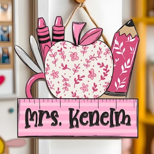Custom Classroom Door Sign, Classroom Decor, Teacher Wooden Door Sign, Classroom Door Hanger, Back To School, Teacher Appreciation Gifts