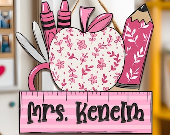 Custom Classroom Door Sign, Classroom Decor, Teacher Wooden Door Sign, Classroom Door Hanger, Back To School, Teacher Appreciation Gifts